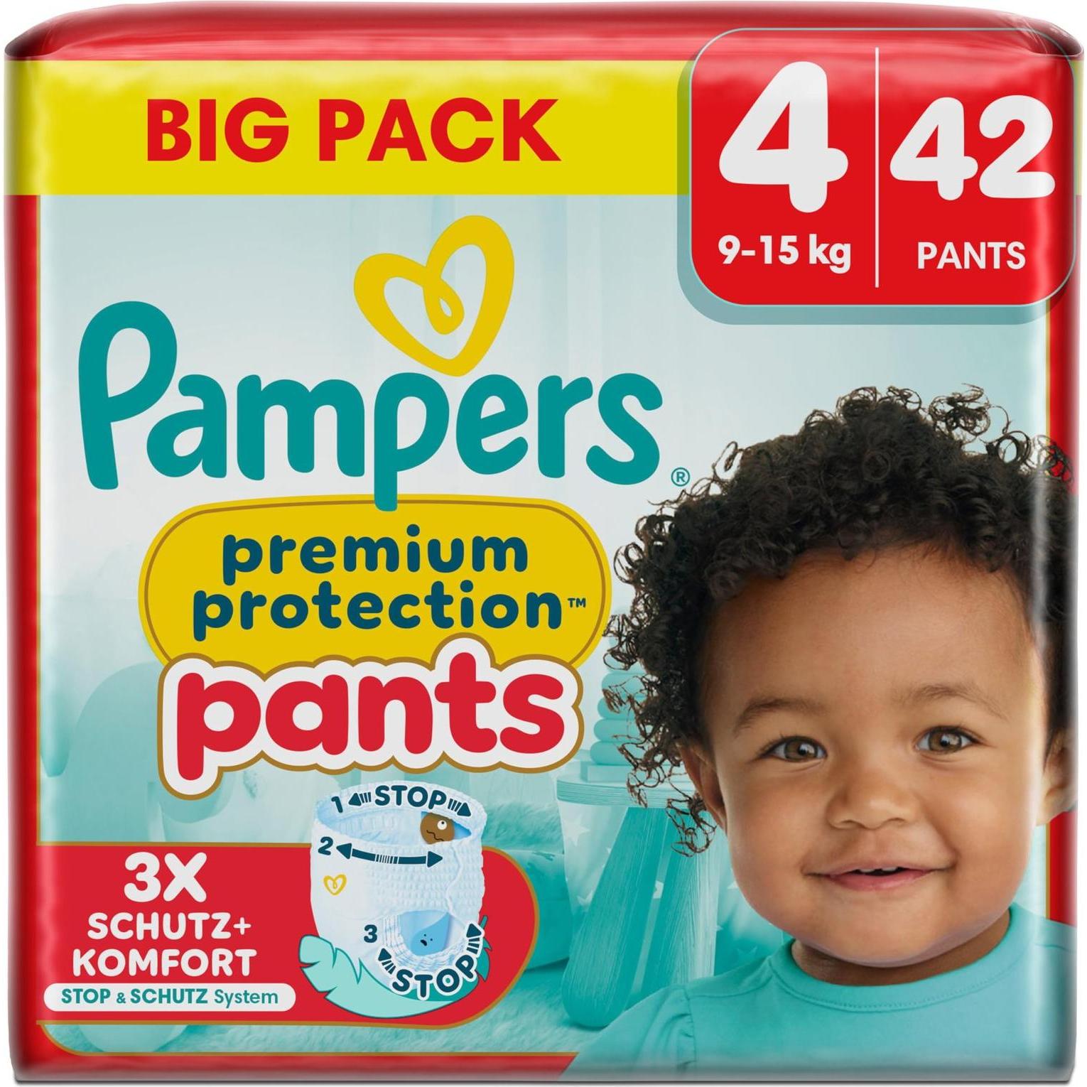 Pampers Premium Protection Pants Gr.4 Maxi 9-15kg Big Pack Windeln (Dimensione 4, 42 pz.)