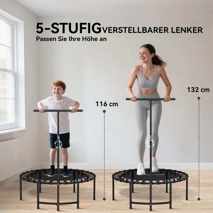 Actual product image SportNow Fitness Trampolin Stahl, Kunststoff Schwarz (102 cm)