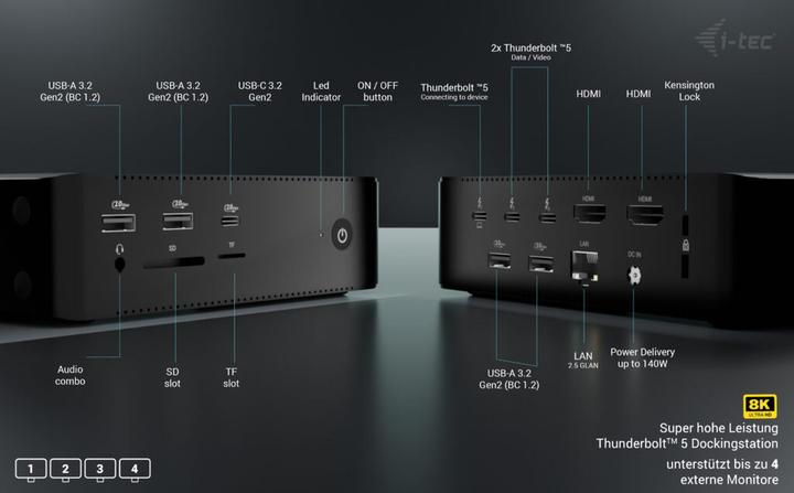 Produktbild i-tec Thunderbolt 5 Quattro (Thunderbolt, 9 Ports)