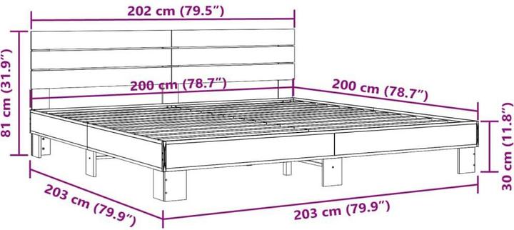 Image du produit vidaXL Bettgestell (200 x 200 cm)