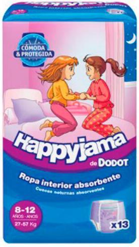 Produktbild Dodot HAPPYJAMA NIÑA T-8 braguita 8-12 años 13 u (Gr. 8, Tragepack, 13 Stk.)