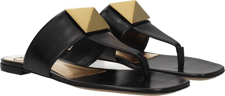 Actual product image Valentino Garavani One Stud Leather Thong Sandals (36)