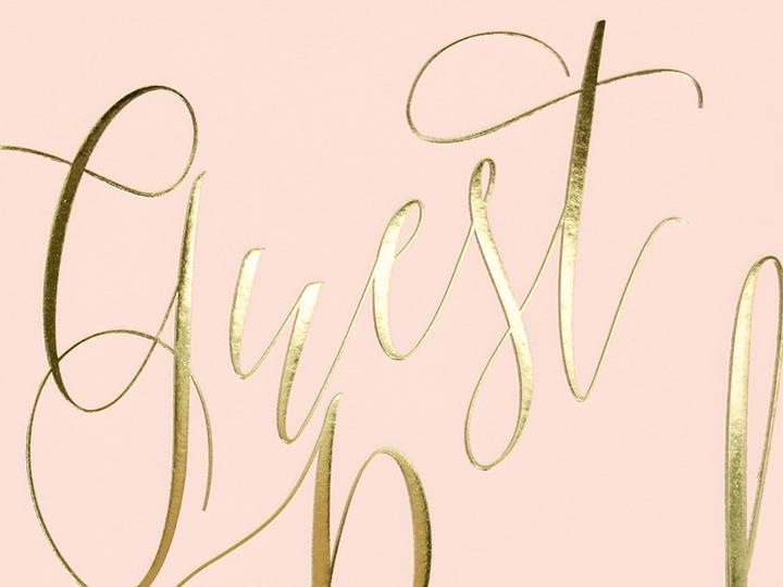 Produktbild Partydeco Gästebuch Guest Book 20 x 24.5 cm, Rosa/Gold (20 x 24.5 cm)