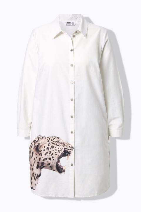 Immagine prodotto Angel of Style Hemdbluse, oversized, Leopard seitlich am Saum (52)