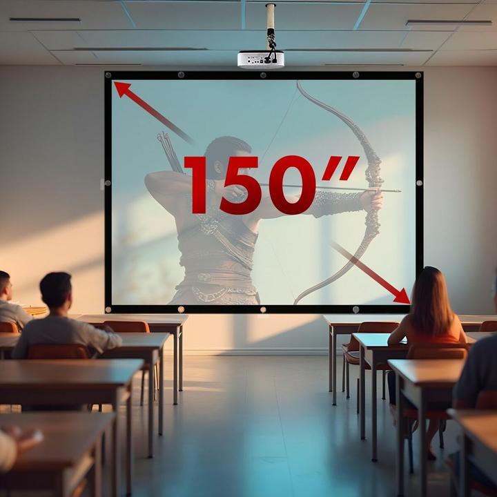 Immagine prodotto Maclean Projektionswand 150 300x220cm 25mm Rand 4:3 Spannhaken MC-168 (120.08", 4:3)