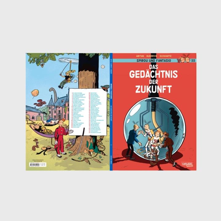 Productafbeelding Robbedoes en Kwabbernoot 55: Het geheugen van de toekomst (Benjamin, Guerrive, Sophie/Abitaan, Duits)