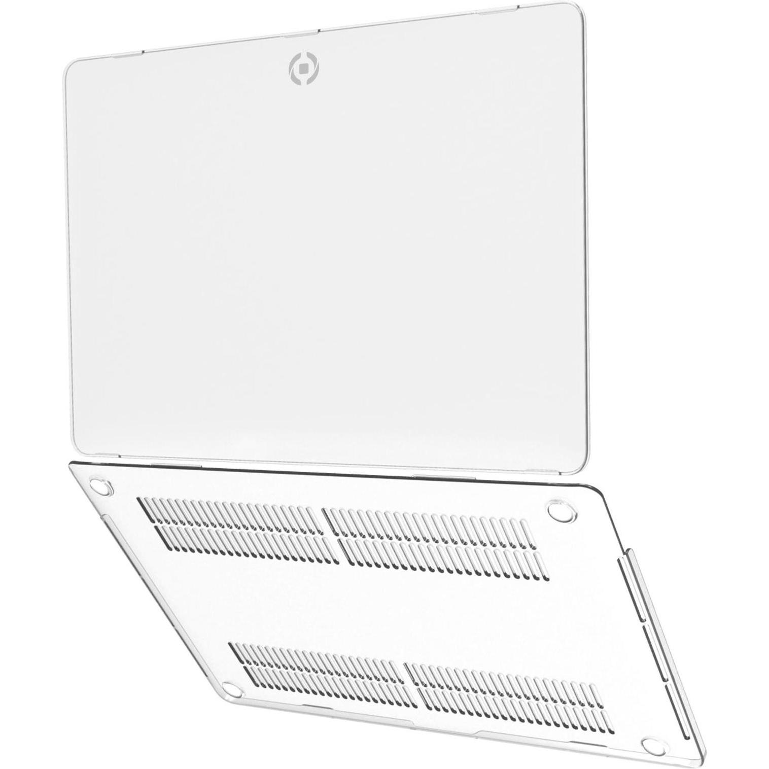 Celly CLIP OP MACBOOK PRO 13 M1/M2. TRANSPARANTE HOES SHIELDPRO13M1WH (13", Appel), Laptoptas, Transparant