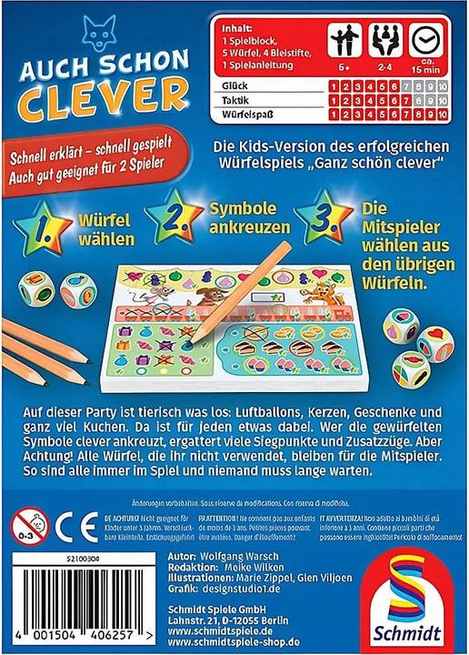 Produktbild Schmidt Spiele Auch schon Clever (Deutsch, 2 - 4 Spieler)