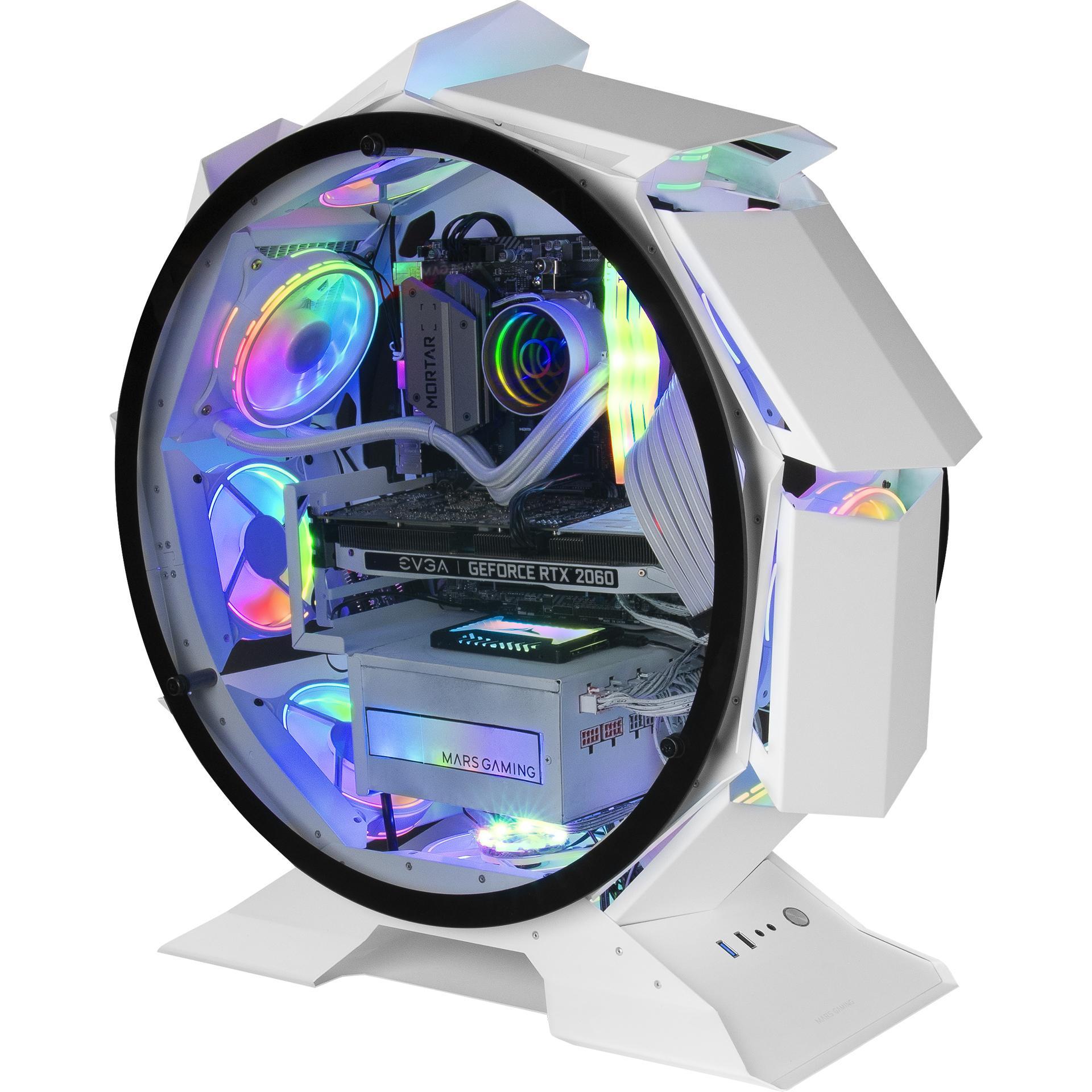 Mars Gaming Mcorb (mATX, Mini-ITX), PC Gehäuse, Weiss