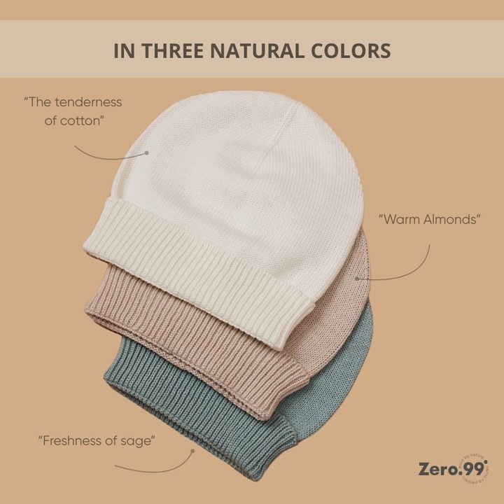 Actual product image Zero.99 Set of 2 Hats for Newborns