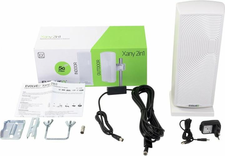 Actual product image Evolveo Xany 2in1, aktivnÃ venkovnÃ/pokojová anténa DVB-T2, LTE filtr (Indoor antenna, 43 dB, DVB-T / -T2)