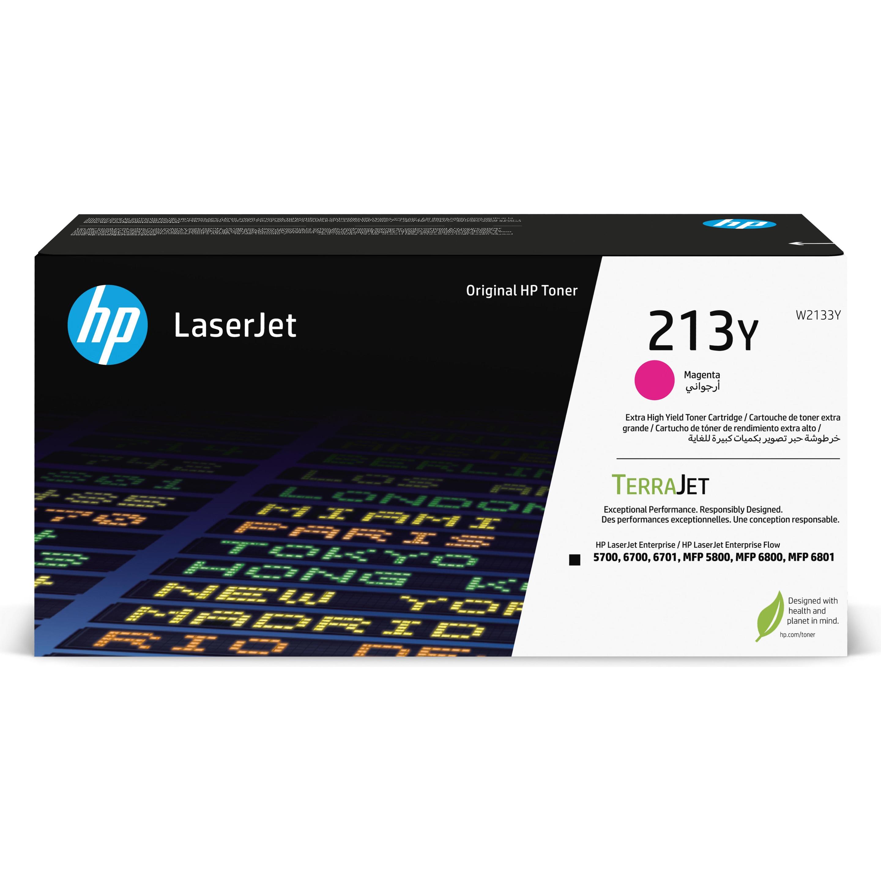 HP, Toner, 213Y Extra High Yield Magenta Original LaserJet Toner Cartridge, 12000 pages, Magenta, 1 pc(s) (M)