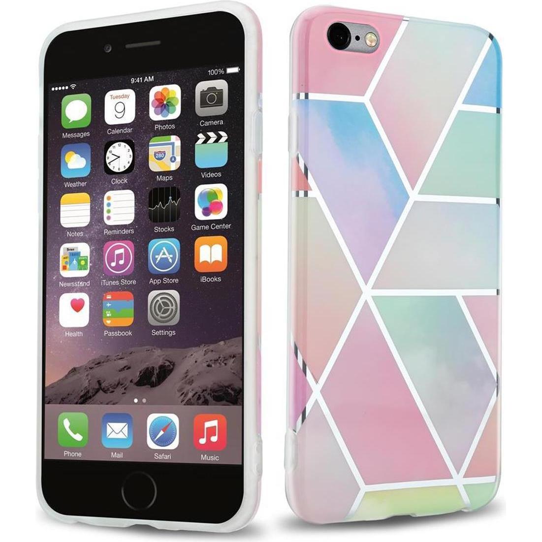 Thumbnail - Cadorabo IMD TPU Bunter Marmor Cover (Apple iPhone 6 Plus), Smartphone Hülle, Rosa
