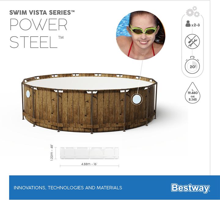 Immagine prodotto Bestway Power Steel Vista (Ø 488 x 122 cm)