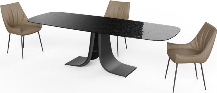 Produktbild Home123 BUBBLE ausziehbarer Tisch (schwarz) (180 x 95 cm)