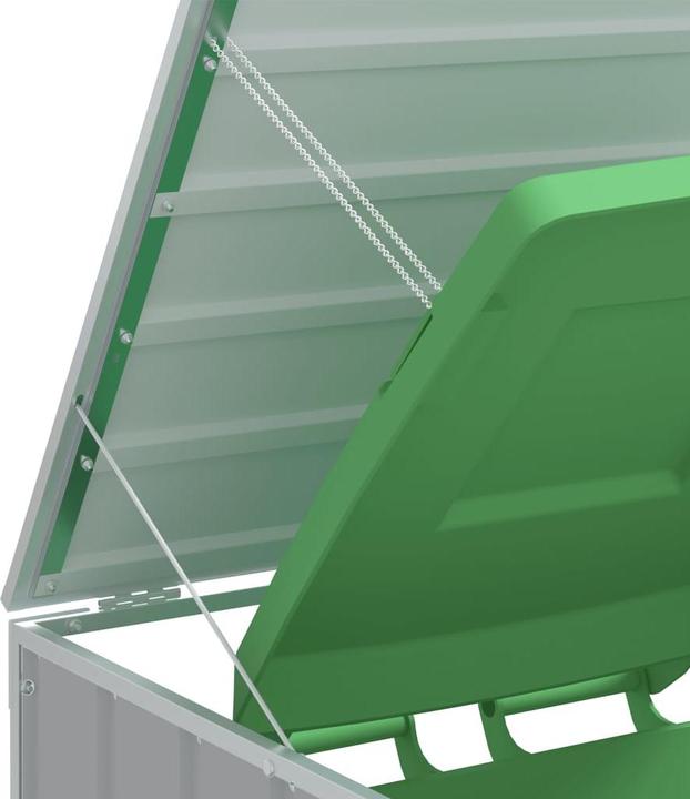 Immagine prodotto vidaXL Cassonetto per 1 bidone grigio 72x81x115 cm in acciaio