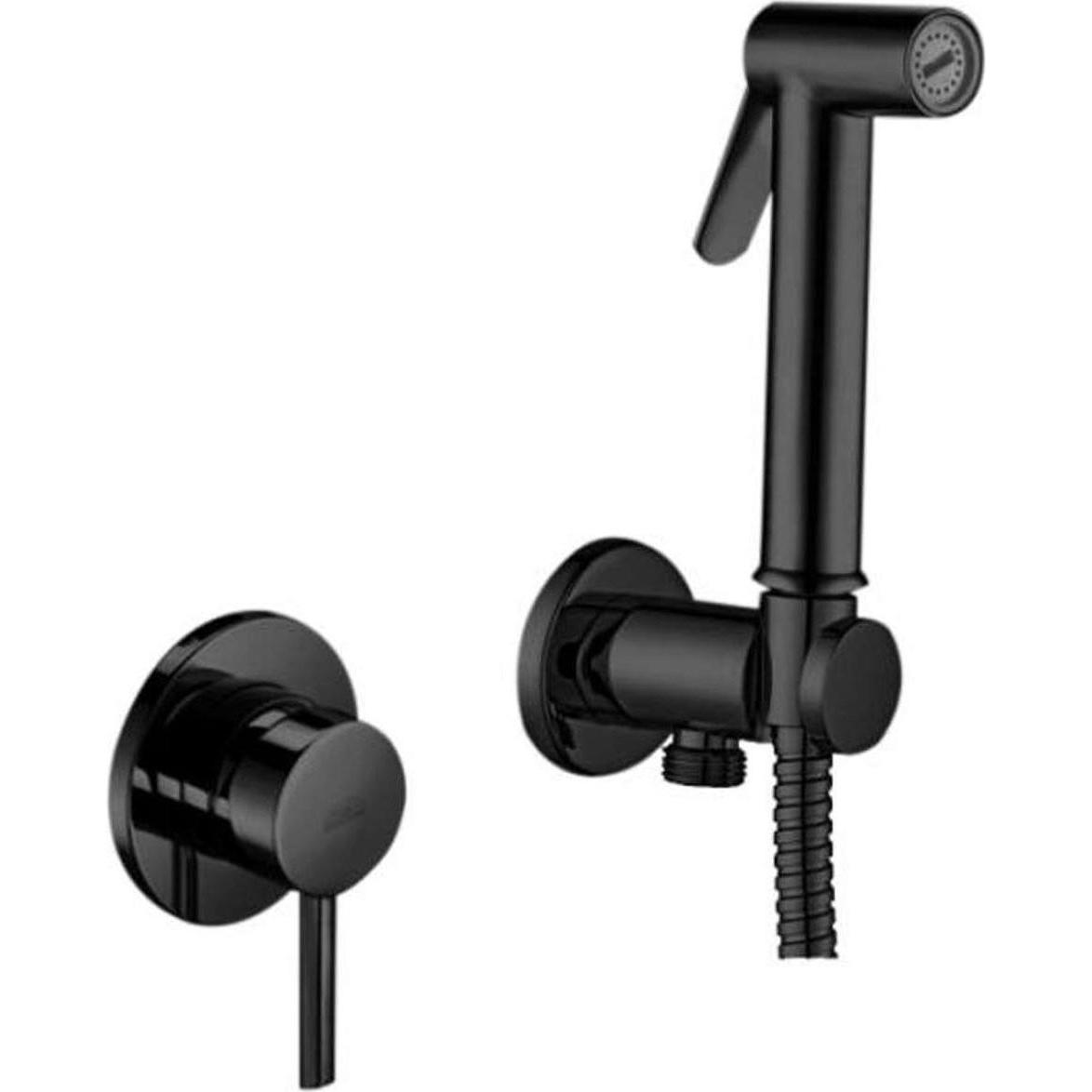Aqualine Bidets - Inbouw bidetkraan, met douche, mat zwart SK302B