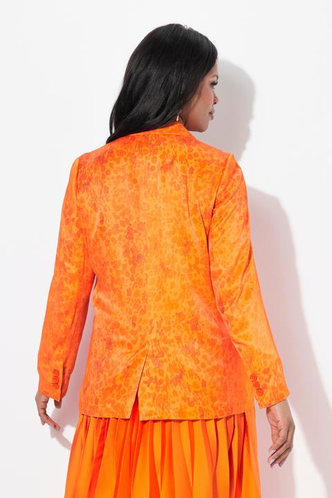 Produktbild Ulla Popken Satin-Blazer, gemustert, Reverskragen, Langarm (48)