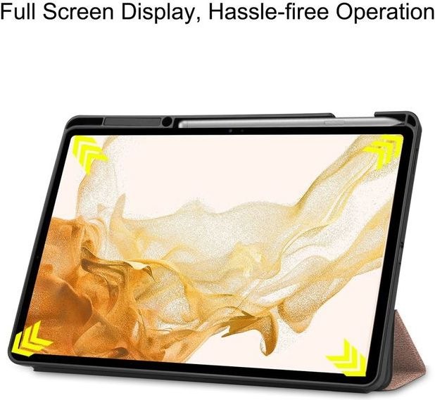 Produktbild MU Classic Dreifach faltbare Leder Hülle (Galaxy Tab S8+)