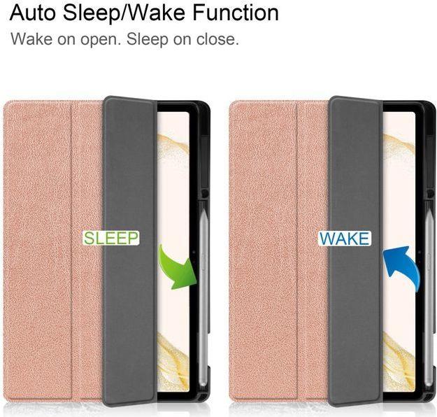 Actual product image MU Classic Triple foldable leather cover (Samsung Galaxy Tab S8+)