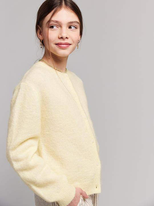 Produktbild Jonen Flauschige Strickjacke Mädchen, Wolle / Mohair-Mix (128)