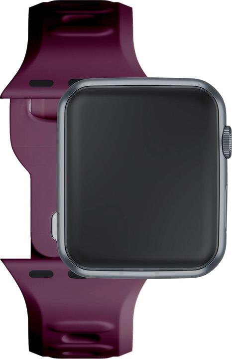 Produktbild 3MK Silicone Watch Strap ciemnofioletowy /mulberry dla Apple Watch 38/40/41mm (Silikon, Edelstahl)