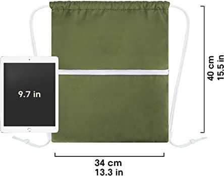 Produktbild Only-Bags.Store Rucksack mit Kordelzug Turnbeutel Turnbeutel mit Aussentasche Verstellbarer Kordelzug Turnbeutel mit