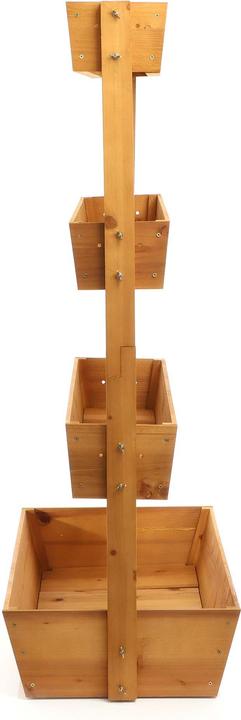 Immagine prodotto Toboli Letto rialzato in legno 85x45x140cm Fioriera a 4 livelli Scala per piante Scala per fiori