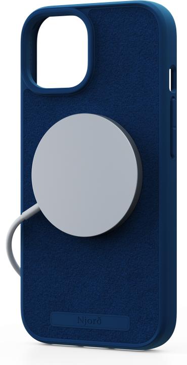 Image du produit Njord Étui rigide en daim MagSafe bleu marine (Apple iPhone 15)