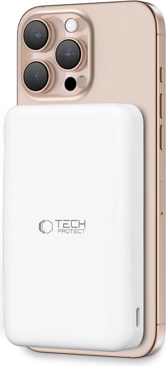 Productafbeelding Tech-Protect Powerbank PB24 LIFEMAG QI2 MAGSAFE POWER BANK 10000MAH Wit (15 W)