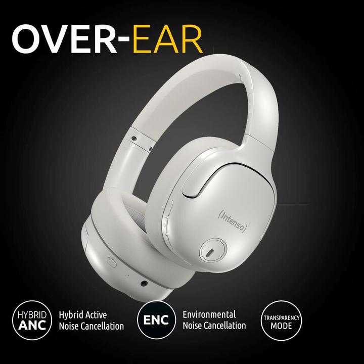 Actual product image Intenso O400HA over-ear headphones - Hybrid Active Noise Cancelling, up to 75 hours runtime and B (ANC, 75 h, Wireless)