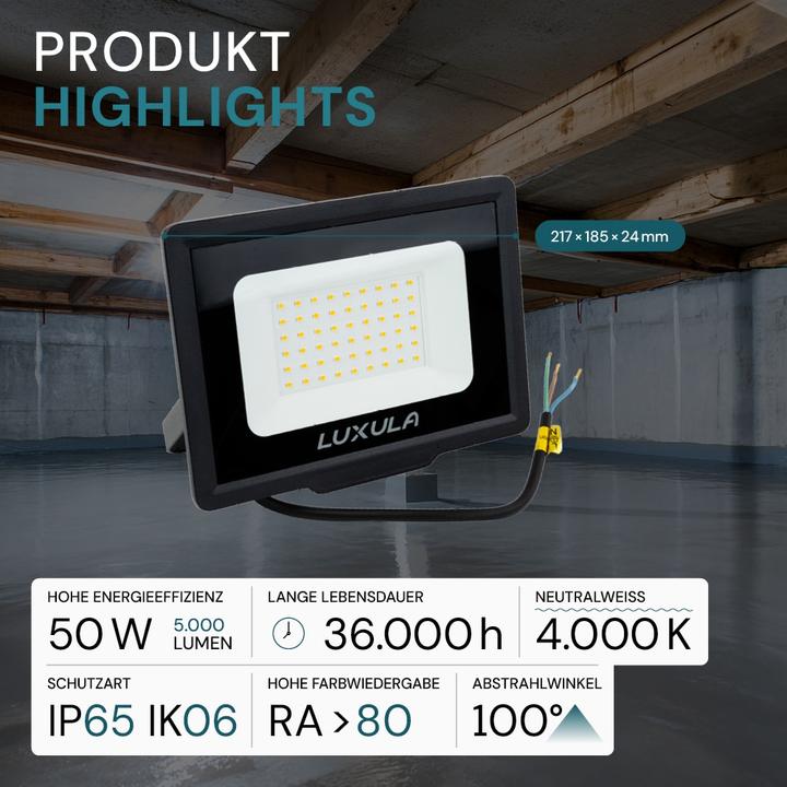 Immagine prodotto Luxula Proiettore LED (5000 lm, IP65)