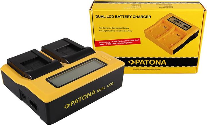 Actual product image Patona Dual LCD USB charger for Qumox SupTig 3 SJ4000 SJ4000 SupTig3 SupTig 3 SJ4000 SupTig 3