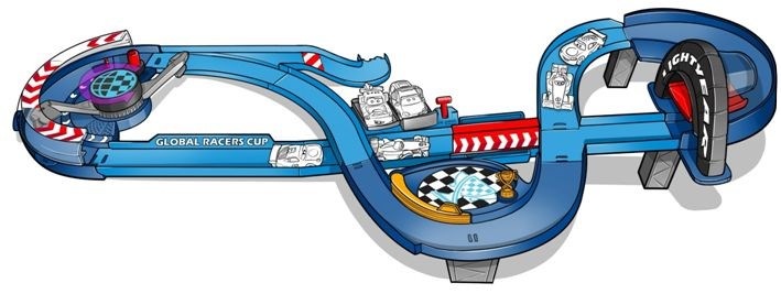 Productafbeelding Mattel Disney Pixar Cars GRC springende racebaan