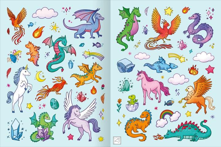 Produktbild Mein schillerndes Stickerheft – Magische Tierwelt