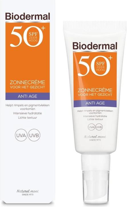 Actual product image Bioderma Biodermal Sunburn - Anti Age Sun Cream For The Face - Spf 50 - 40ml (Sun cream face, SPF 50, 40 ml)