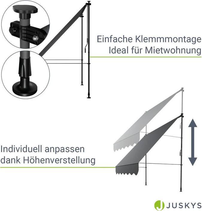 Actual product image Juskys Klemmmarkise Kapstadt (2 m)