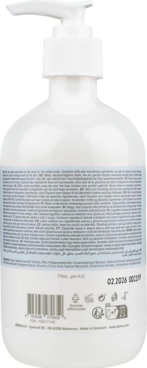 Actual product image Abena Cremsaebe mild 500ml u/farve & parfume - (500 ml pr. stk.) (Liquid soap, 500 ml)