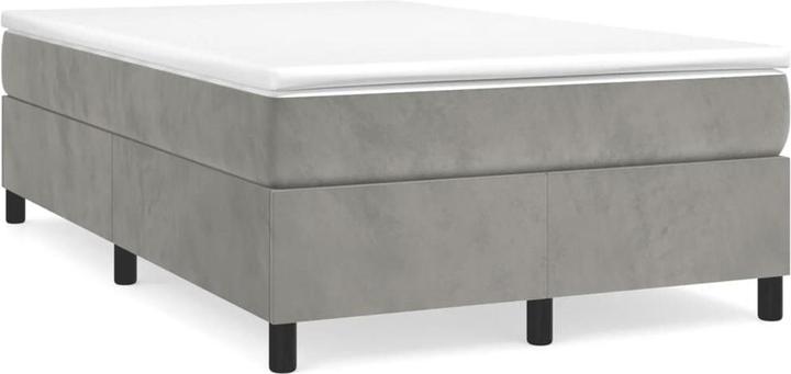 vidaXL Bo x spring bed with mattress 120 x 190 cm velvet (120 x 190 cm)