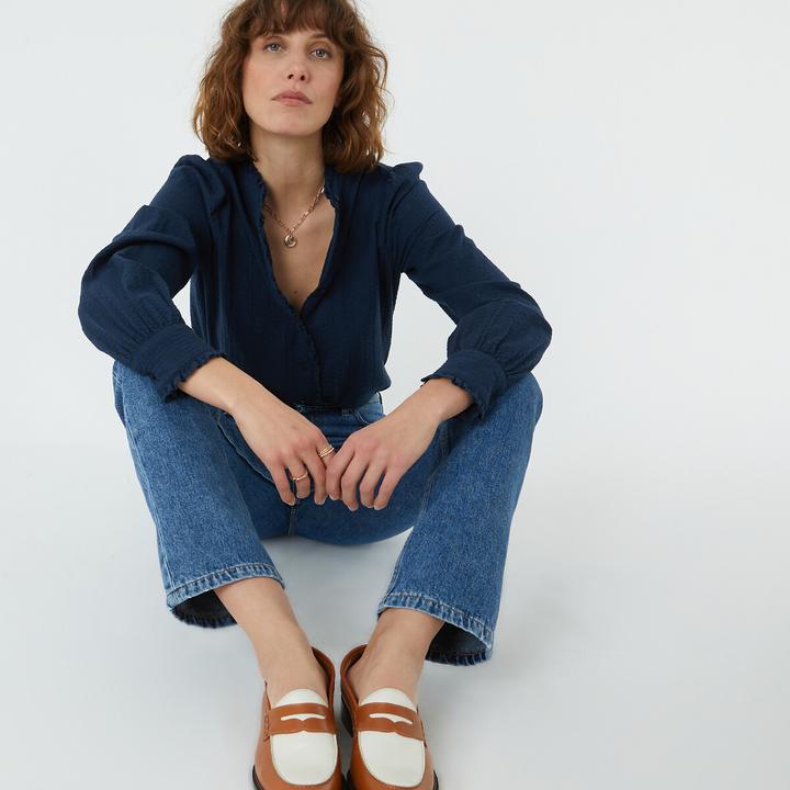 Produktbild La Redoute Collections Langärmelige Bluse mit Rüschenkragen (32)