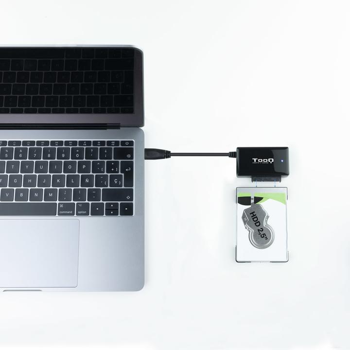 Actual product image Tooq Technology ADAPTADOR USB 3.0 USB-A SATA DISCOS DUROS 2.5" y 3.5" CON ALIMENTADOR (2.5", 3.5")