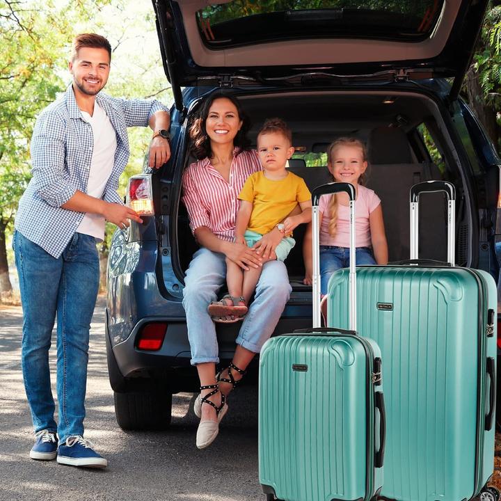 Actual product image Itaca Light Suitcase Set ABS 2 Suitcase S L Aquamarine (35 l, Hand luggage (up to 50 litres), L (90 - 115l))