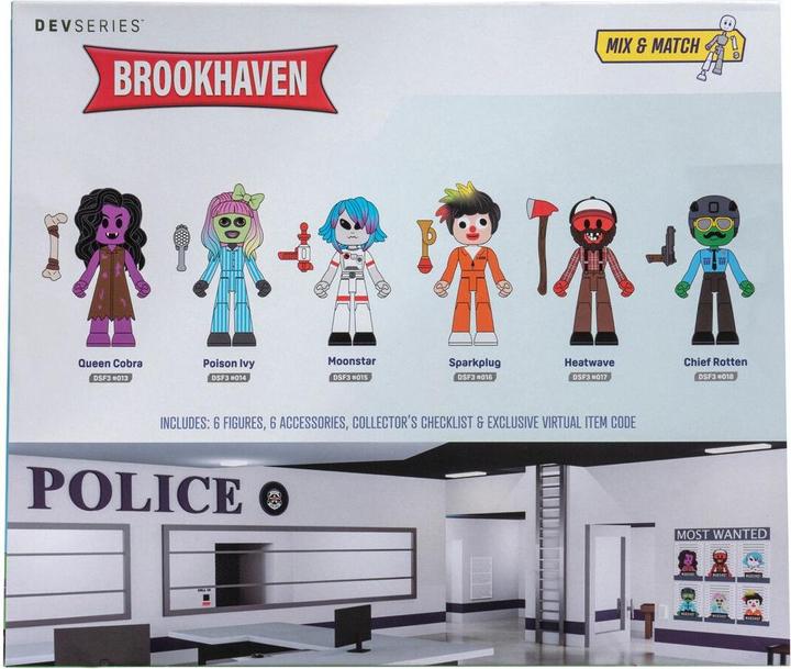 Actual product image Jazwares Dev Series Action Figures 6-Pack Brookhaven: Brookhaven's Most Wanted Wave 2