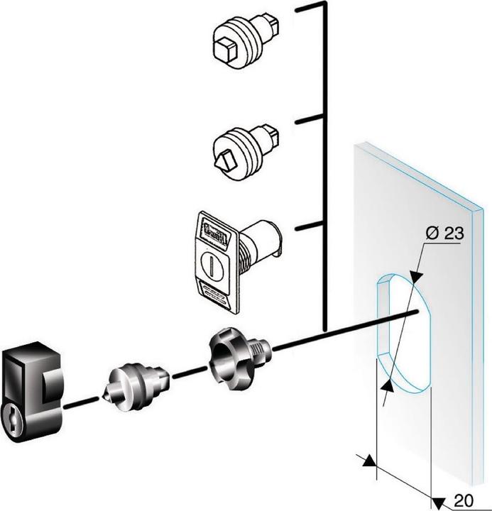Actual product image Schneider Electric Triangular lock