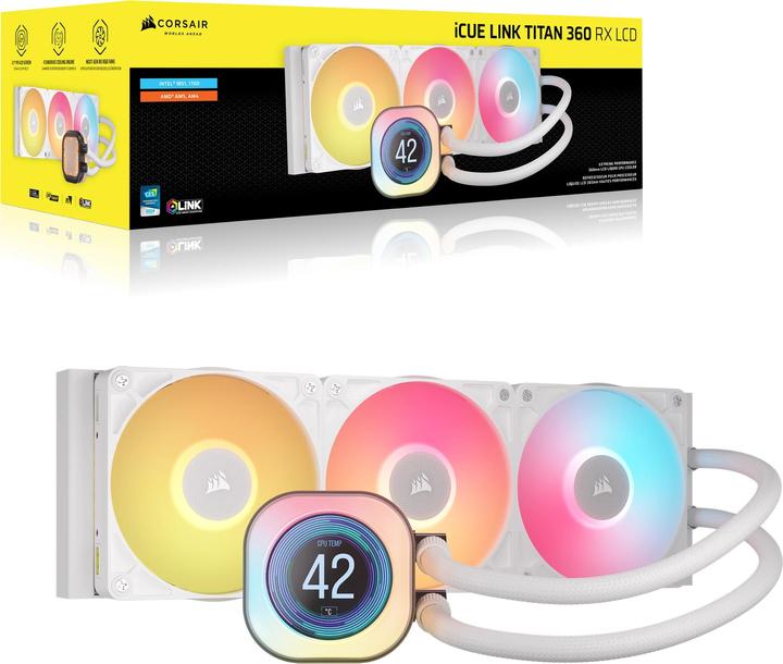 Image du produit Corsair iCUE LINK TITAN 360 RX LCD White