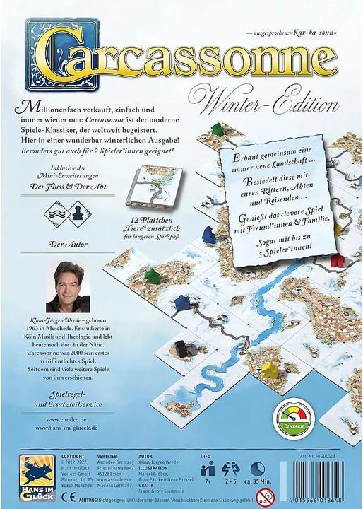 Actual product image Hans im Glück HIGD0508 - Carcassonne Winter Edition V3.0 (German, 2 - 5 Players)