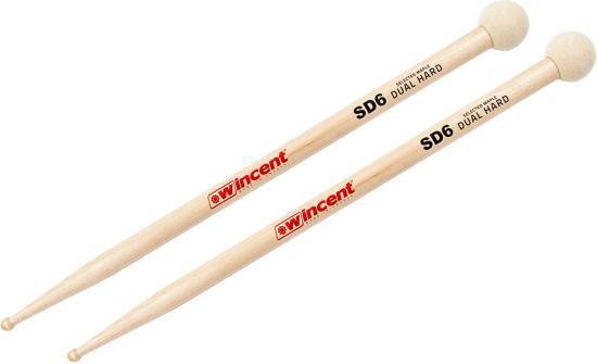 Wincent SD6 Kombi-Sticks Filzschlägel (Drums, Glockenspiele, Pauke, Schlagzeug)