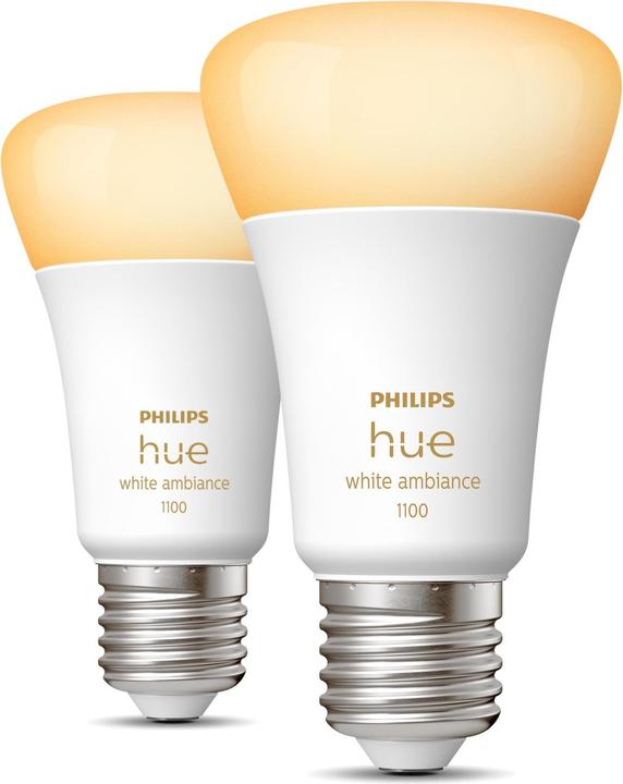 Produktbild Philips Hue White Ambiance (E27, 11 W, 1100 lm, 2 x, F)
