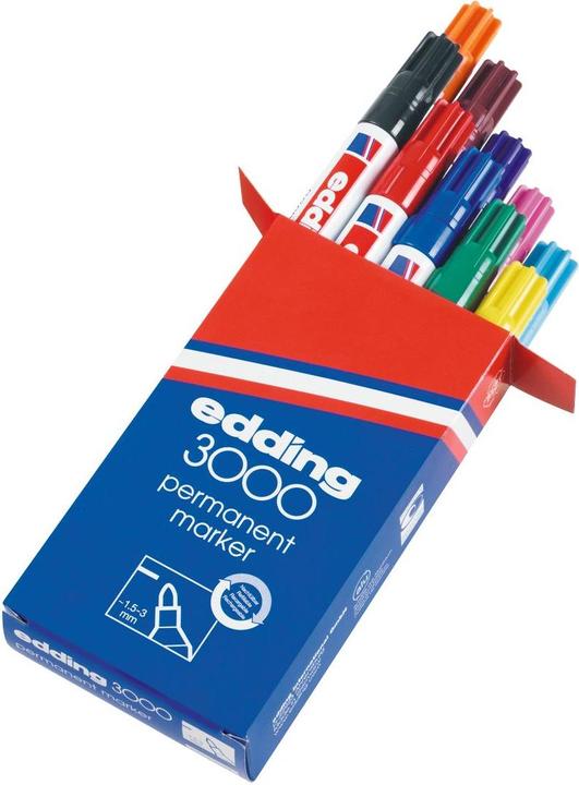 Actual product image Edding Permanent Marker 3000 (Multicoloured, 3 mm, 10 x)