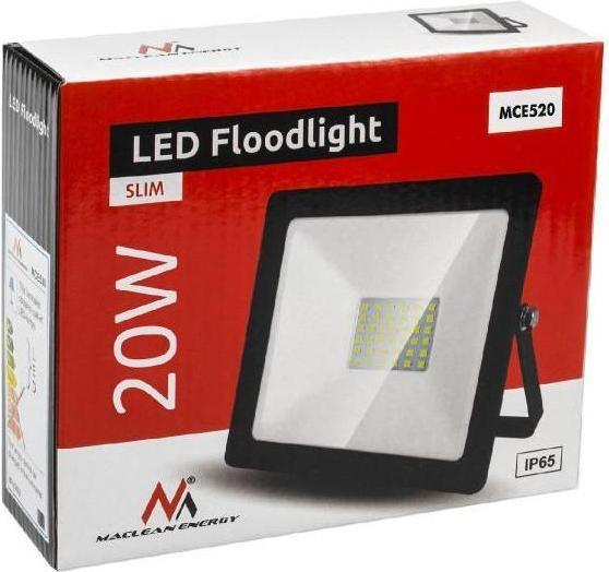 Actual product image Maclean Led Slim Floodlight 1600lm MCE520 NW (1600 lm, IP65)